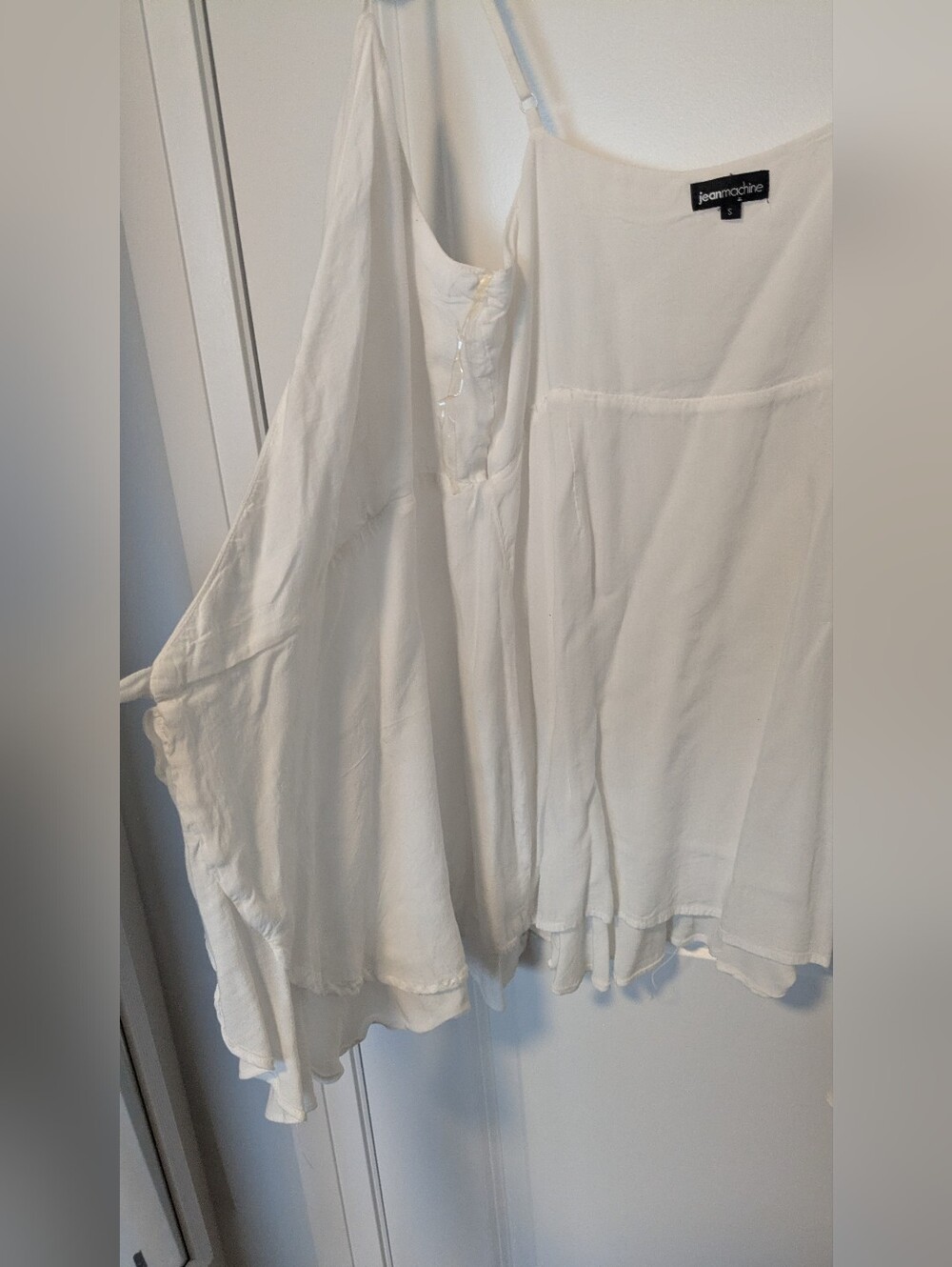 White Ruffled Wrap Top - Picture 3 of 6